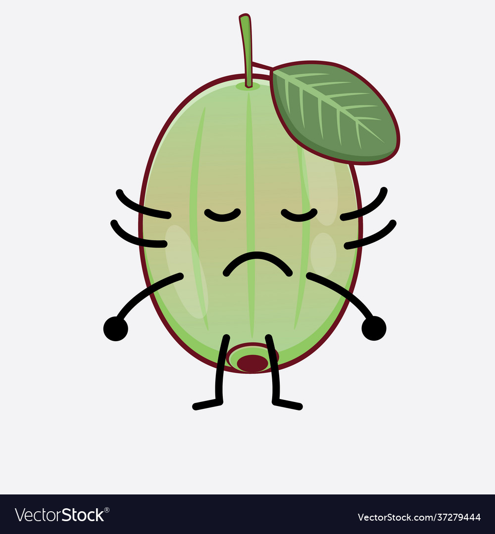 Ogeechee lime cute character with simple face