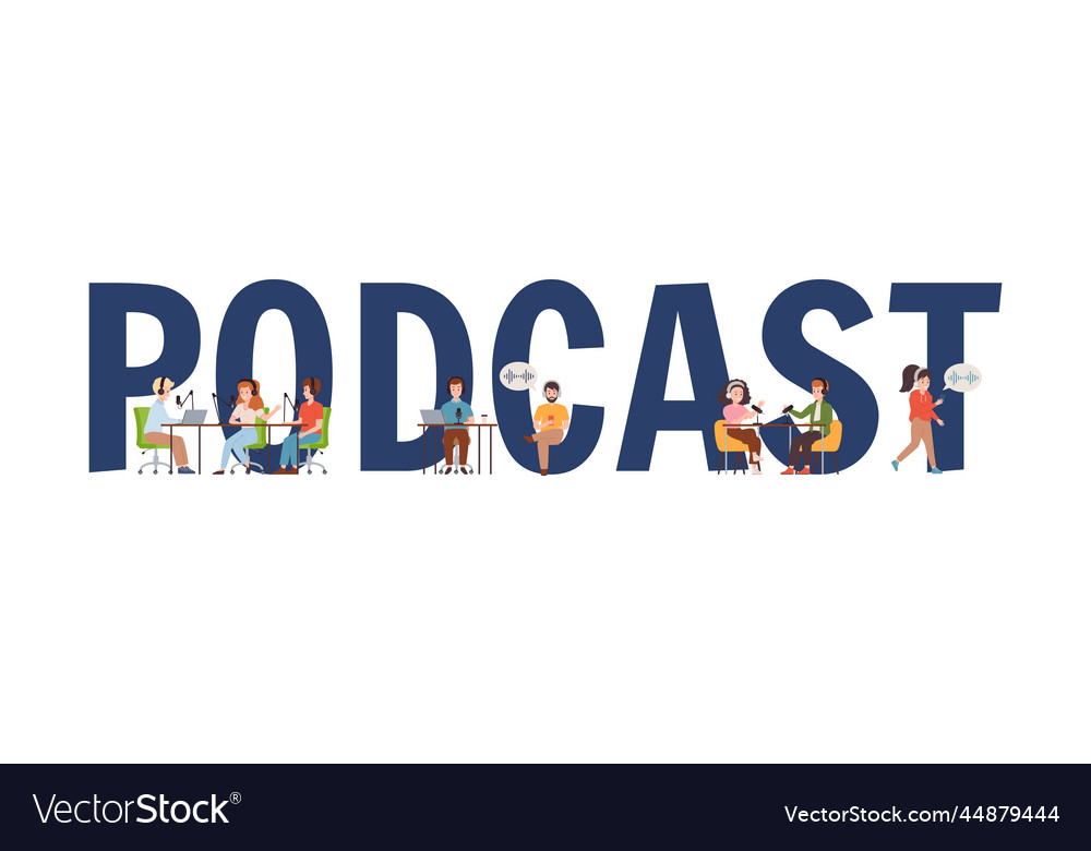 Podcast header for web banner of audio streaming