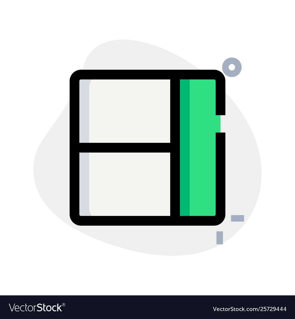 Right sidebar with left separated panel layout