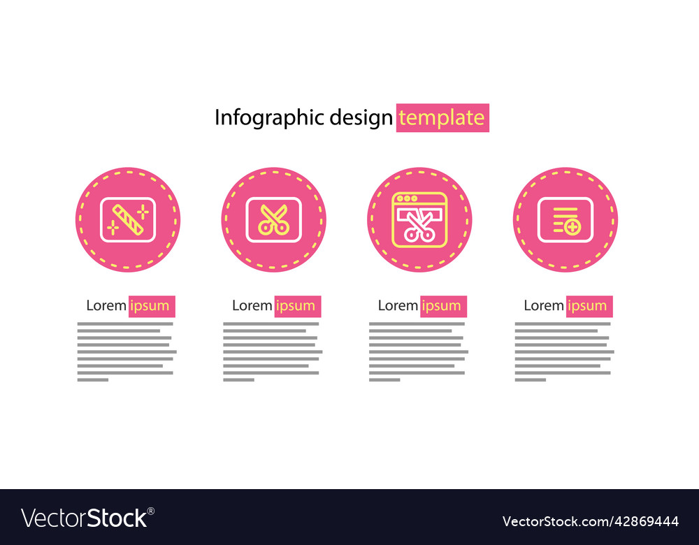 Set line video recorder or editor add playlist vector image Set line video recorder or editor add playlist