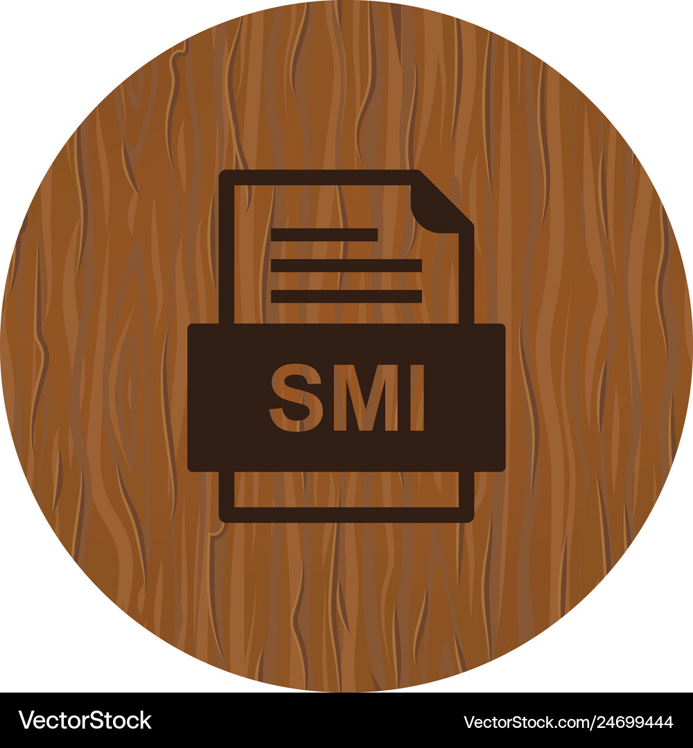 Smi file document icon Royalty Free Vector Image