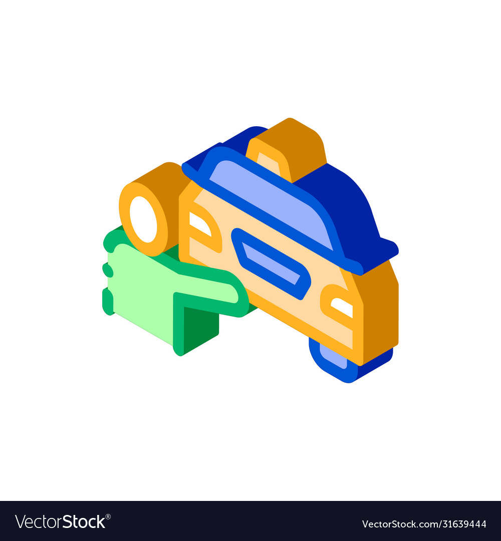 Taxi search online isometric icon