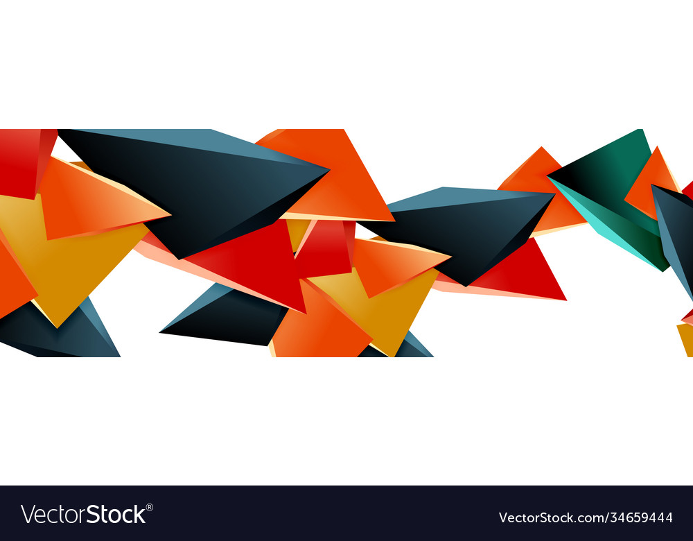 Triangle mosaic abstract background 3d triangular Vector Image Triangle mosaic abstract background 3d triangular