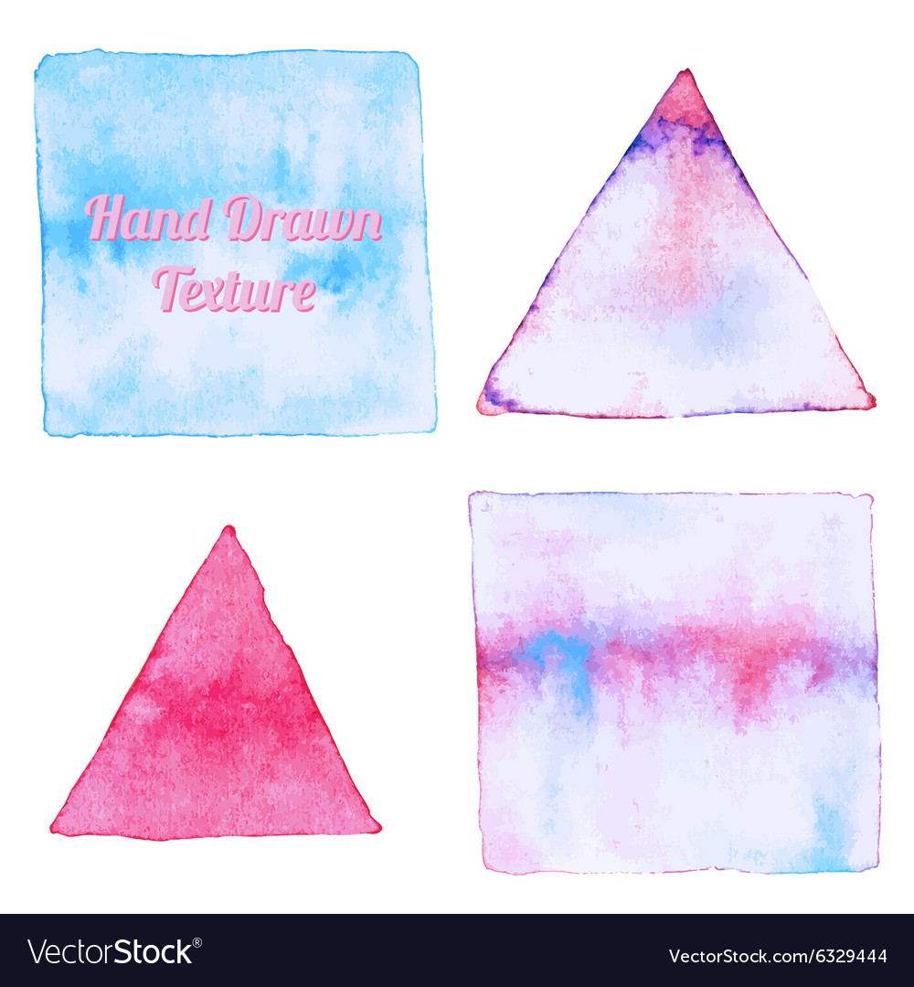 Watercolor triangle and rectangle shapes