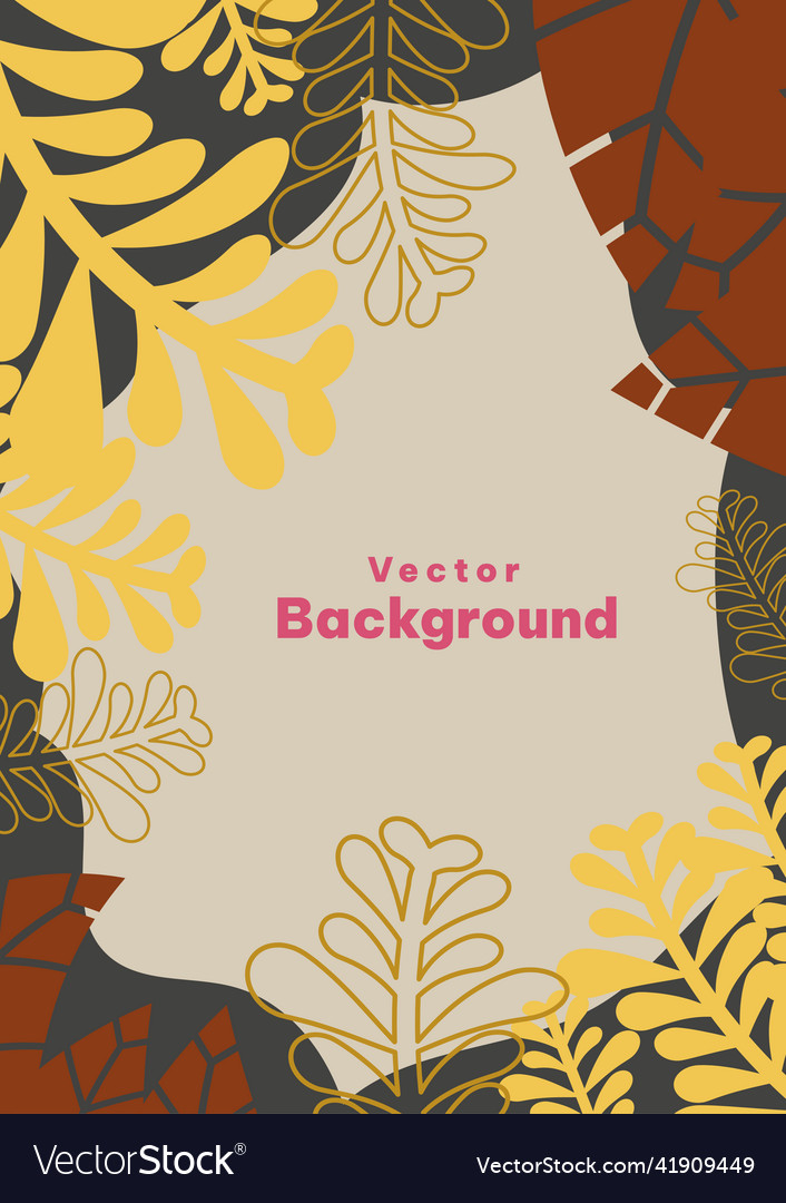 Abstract simple background with leaves vector image Abstract simple background with leaves