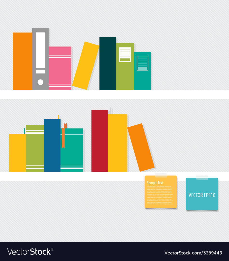 Bookshelf with Notepads