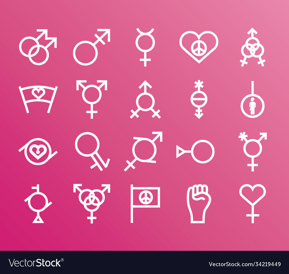 Bundle twenty gender symbols sexual