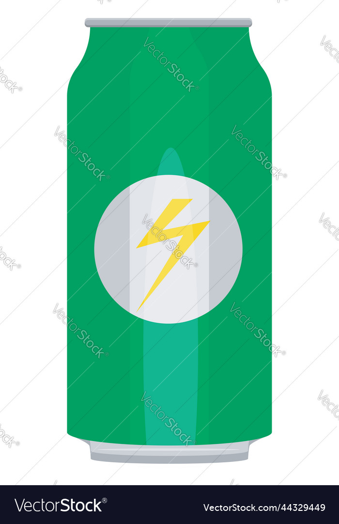 Canned energy drink on a white background Vector Image