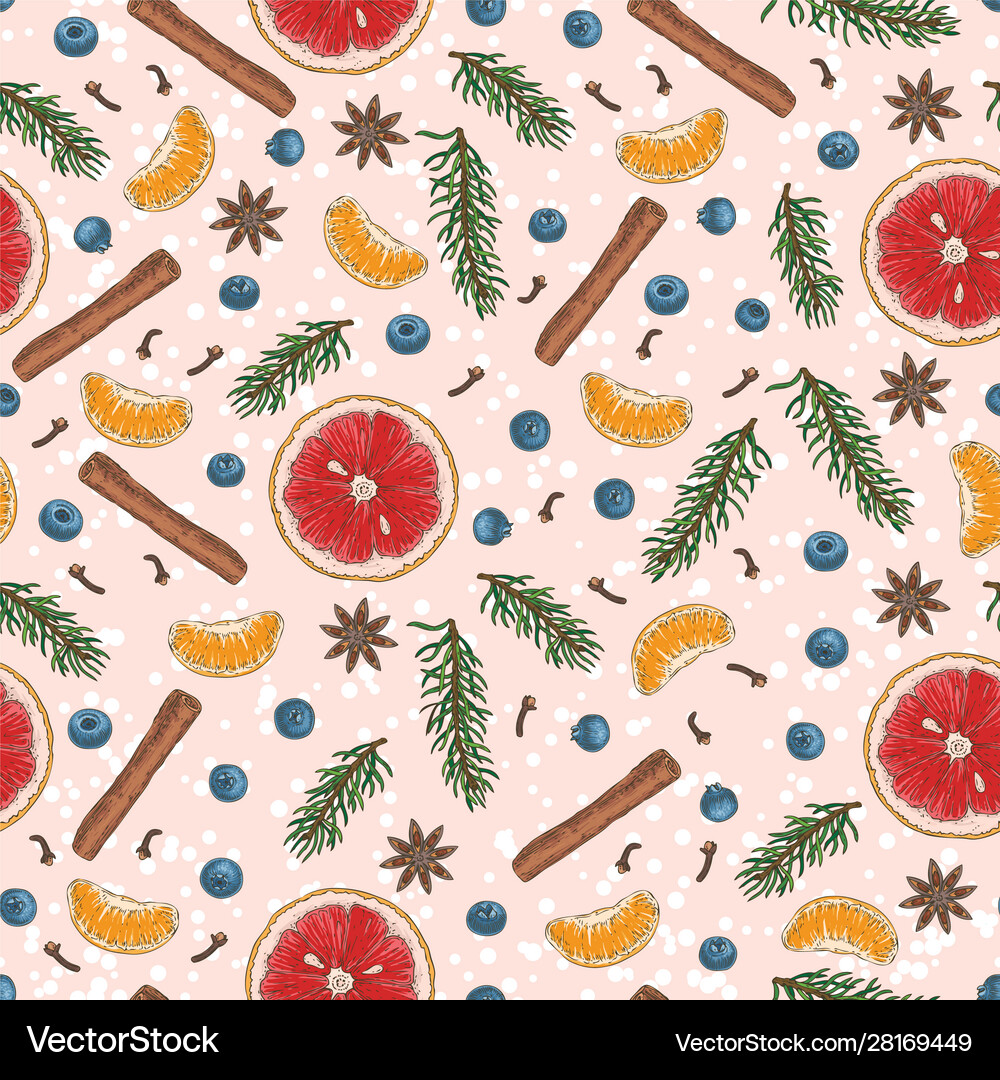 Christmas seamless pattern Royalty Free Vector Image