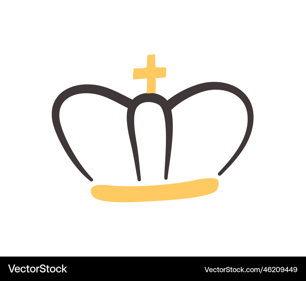 Crown doodle icon Royalty Free Vector Image - VectorStock
