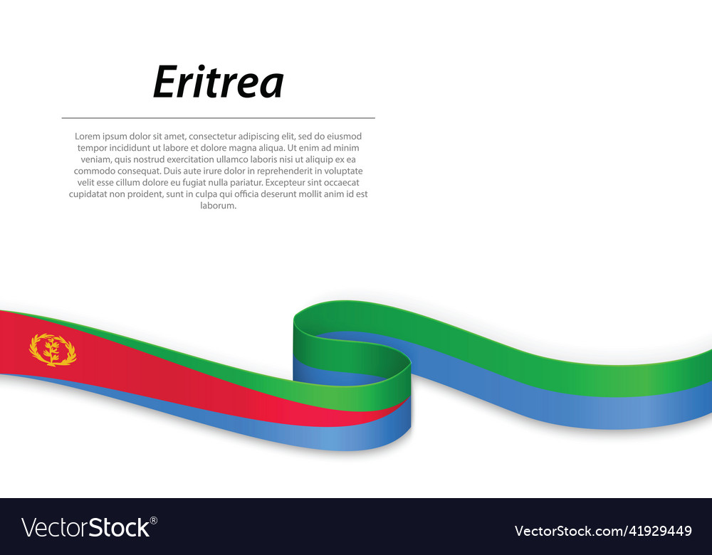 Eritrea Flag Ribbon Banner