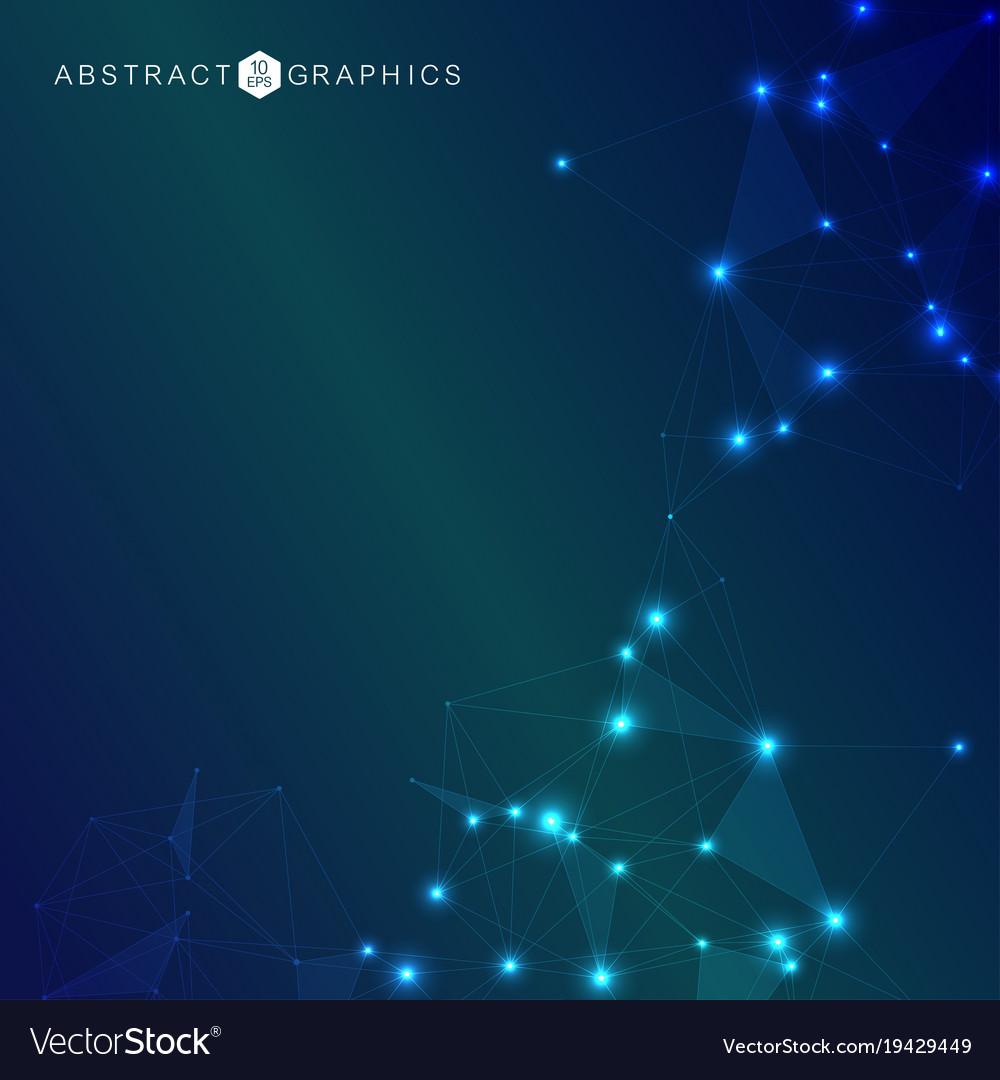 Geometric abstract background with connected line