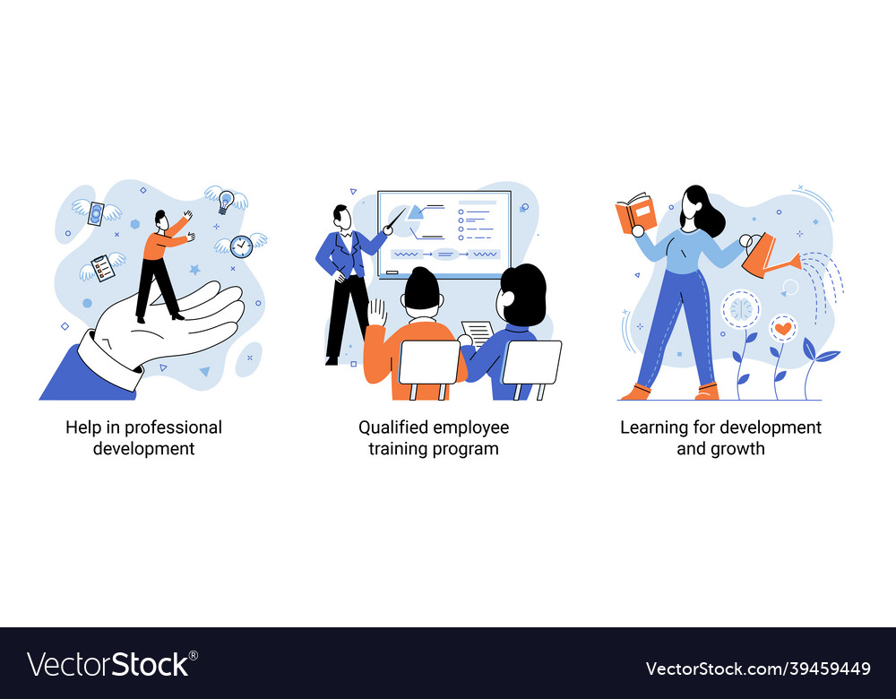 Help in professional development qualified Vector Image