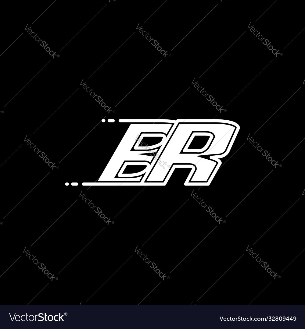 Initial br logo design with shape style