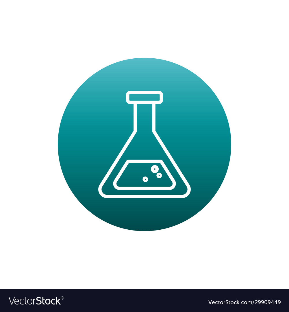 Isolated chemistry flask block gradient style icon