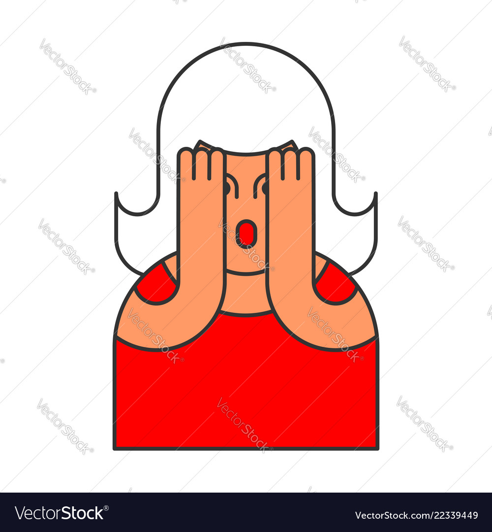 Oh meine gottfrau pop art style omg mädchen im furcht vector image Oh meine gottfrau pop art style omg mädchen im furcht