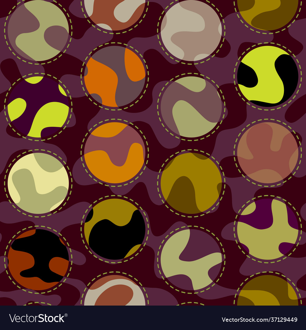 Patchwork textile pattern in military style