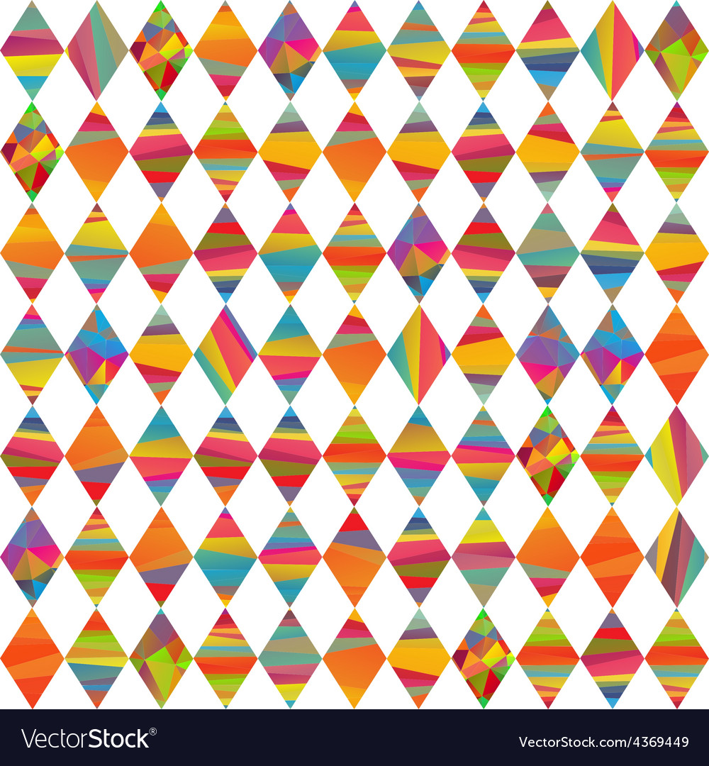 Seamless pattern with colorful rhombus