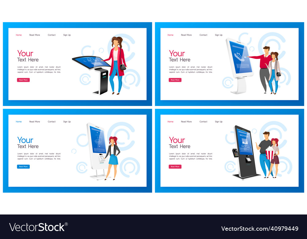 Self Order Kiosk Landing Page