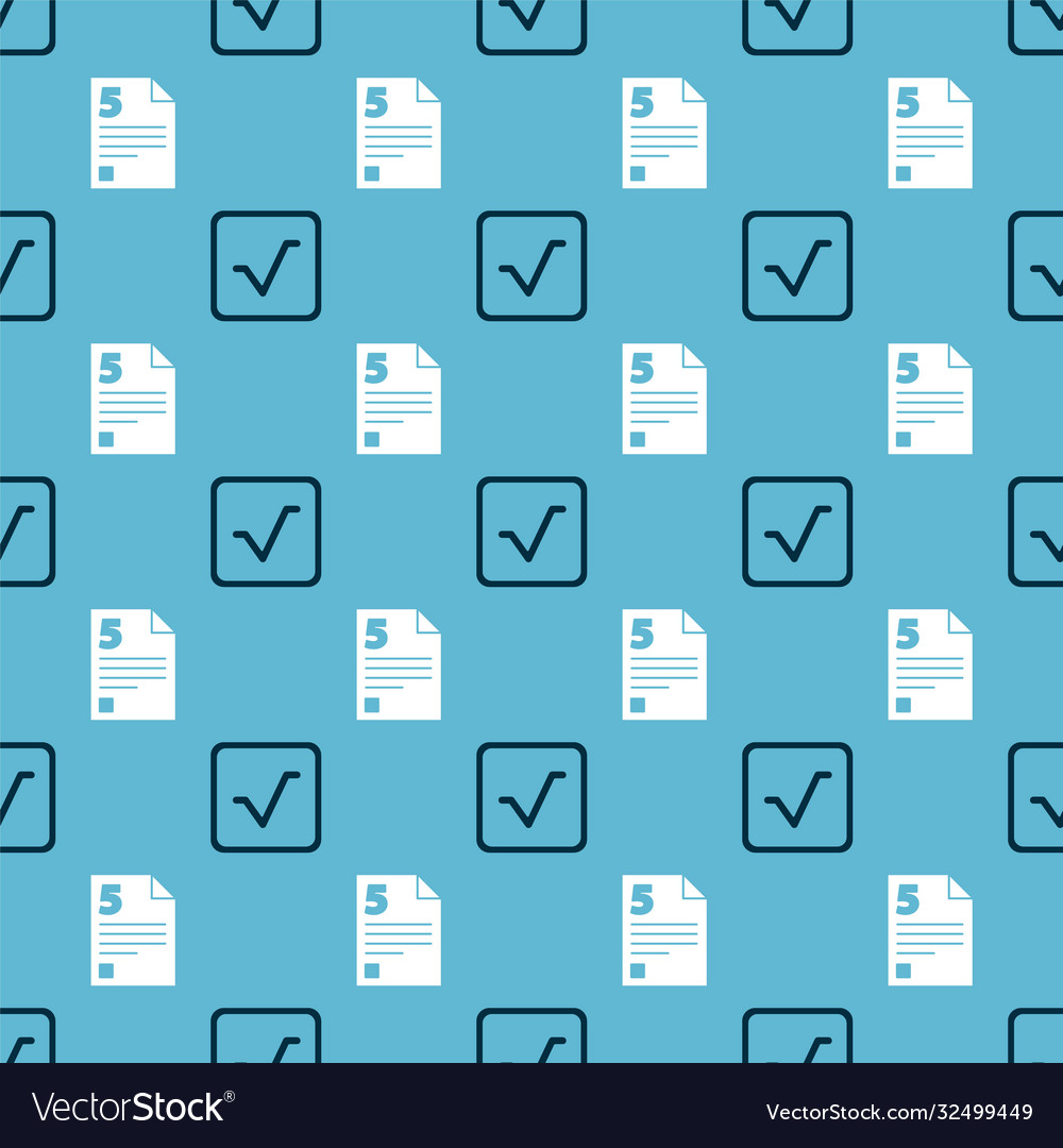 Set square root and test or exam sheet on seamless vector image Set square root and test or exam sheet on seamless