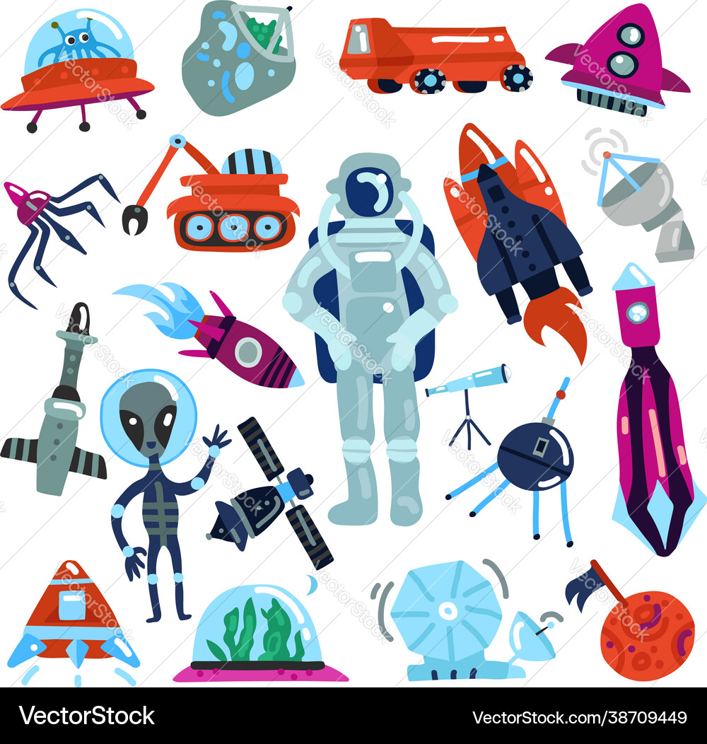 Space icons set Royalty Free Vector Image - VectorStock