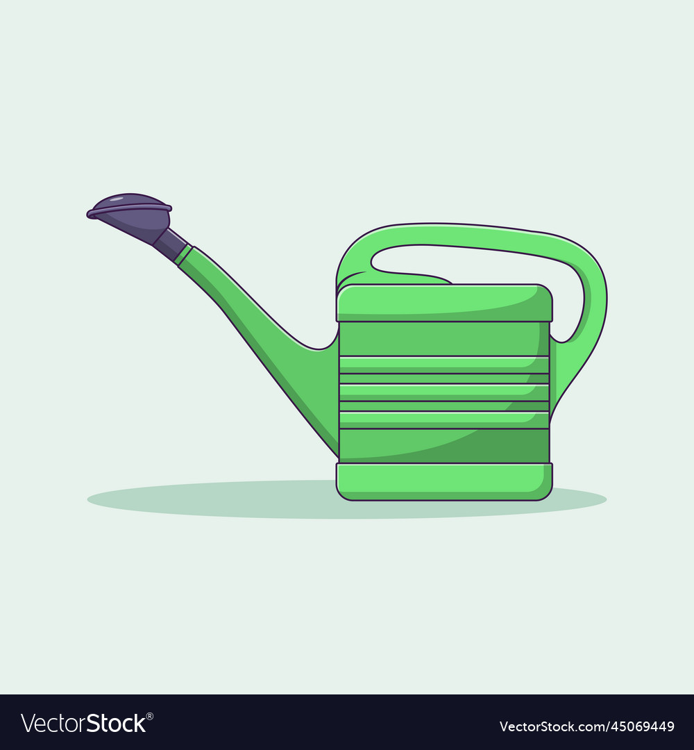Watering can icon with outline for design element Vector Image Watering can icon with outline for design element