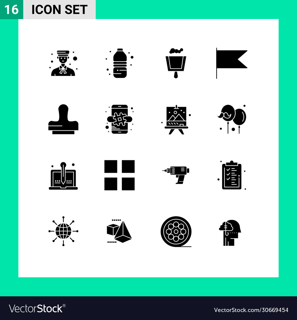 16 creative icons modern signs and symbols