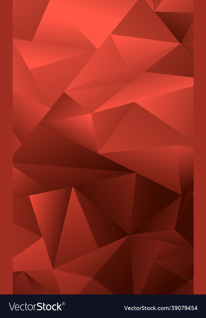 Abstract red gradient triangles of different