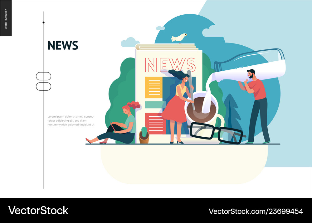 Business series - news or articles web template Vector Image