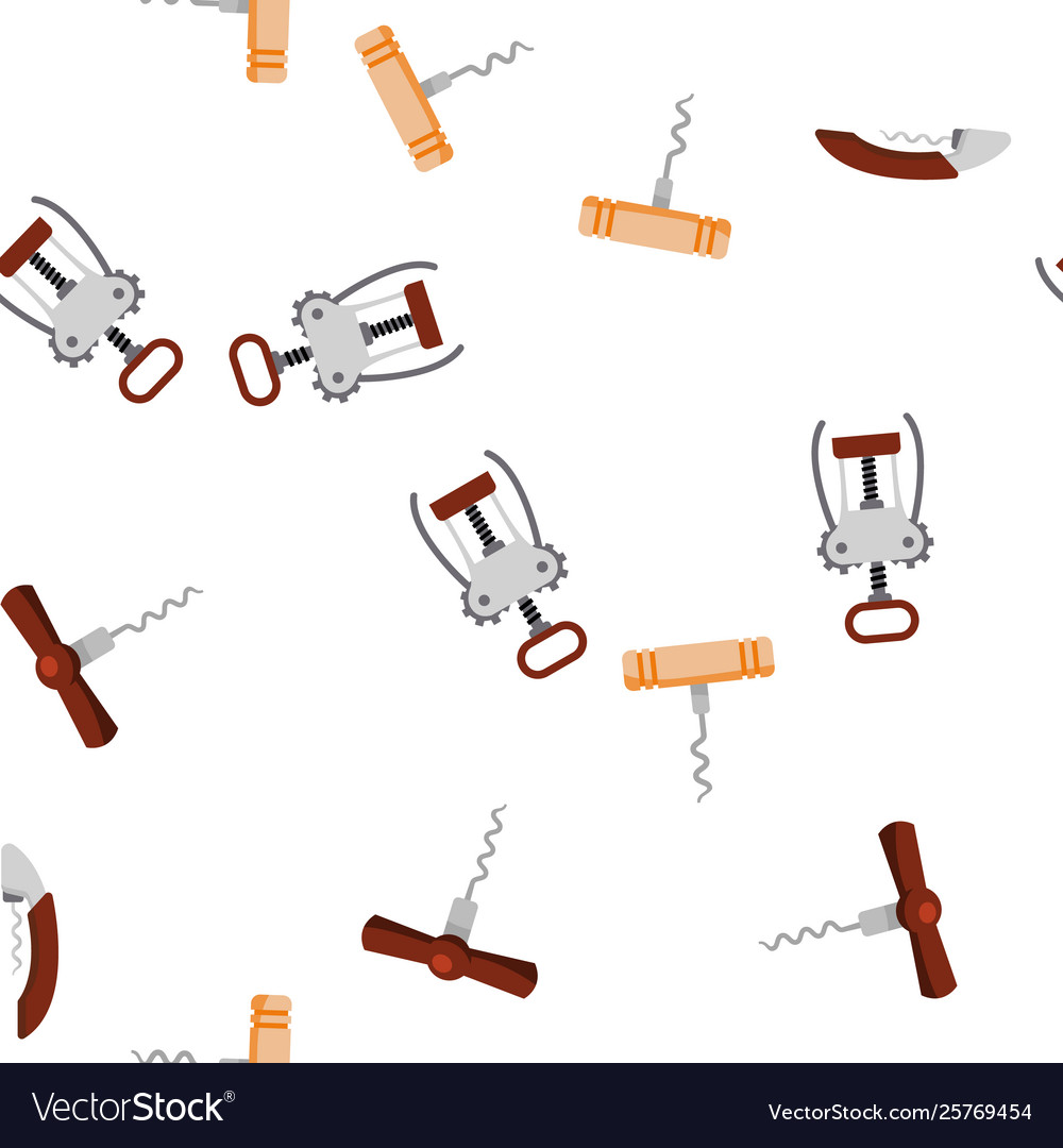 Corkscrew icon seamless pattern