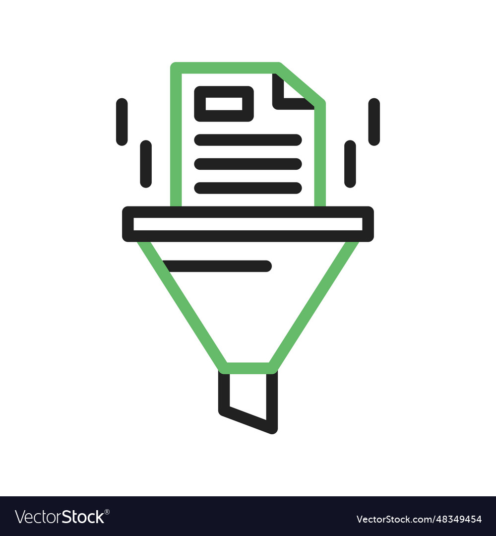 Data filtering system icon image Royalty Free Vector Image