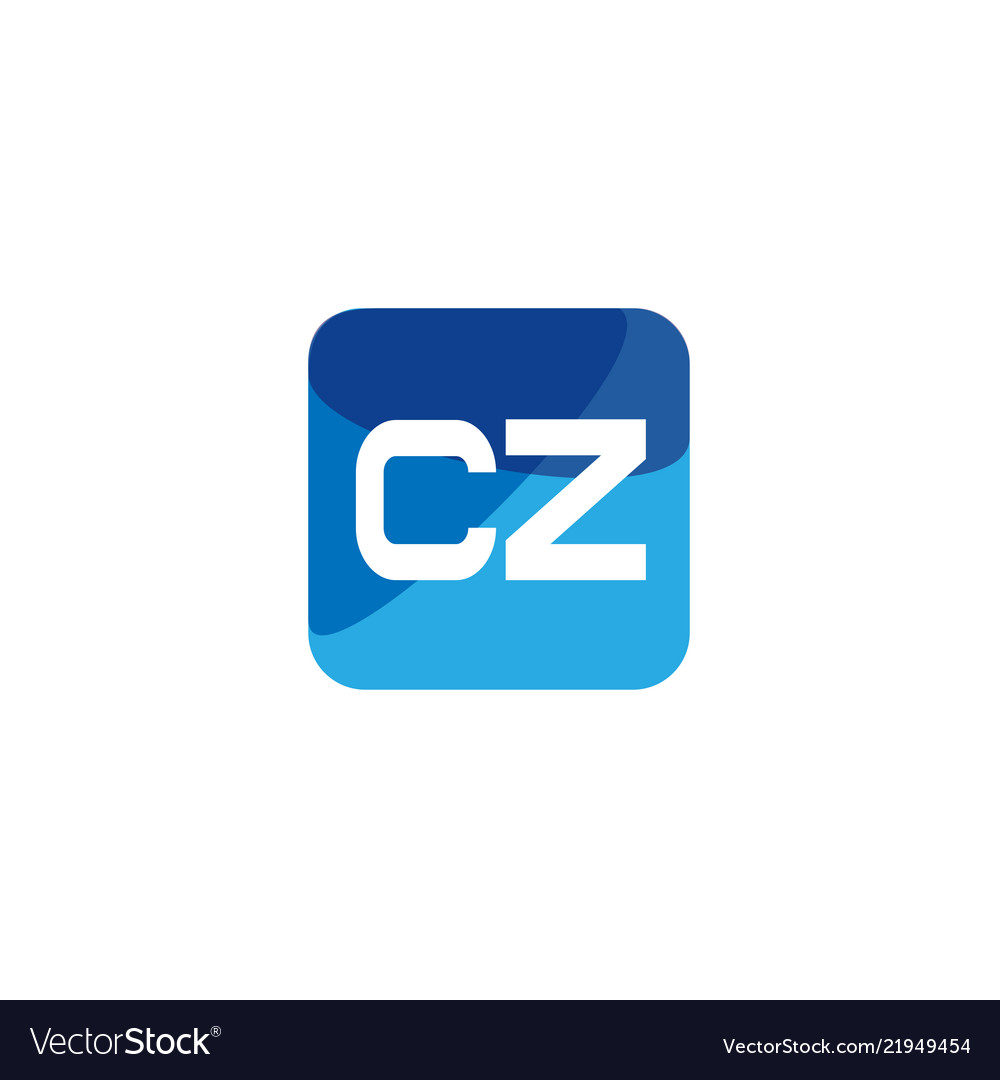 Initial letter cz logo template design