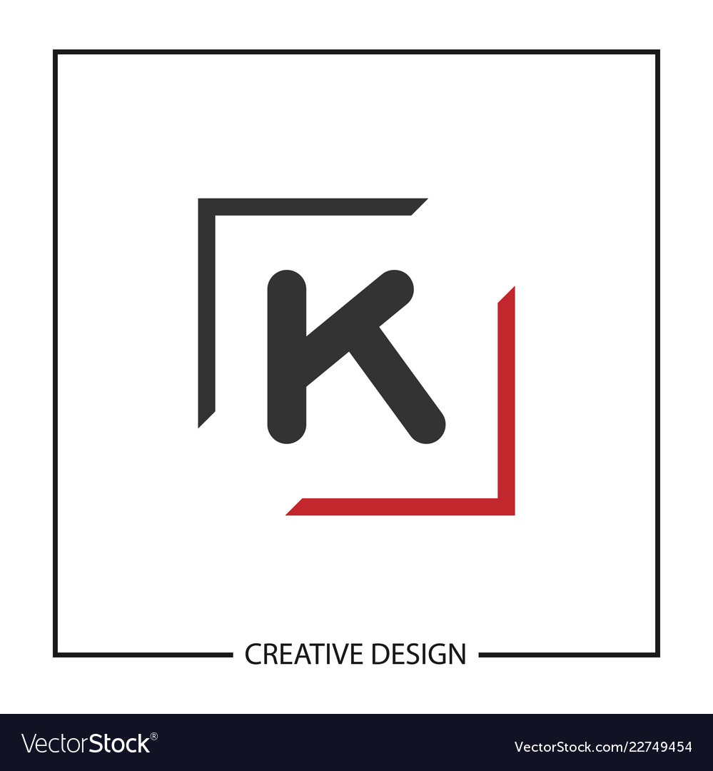 Initial letter k logo template design