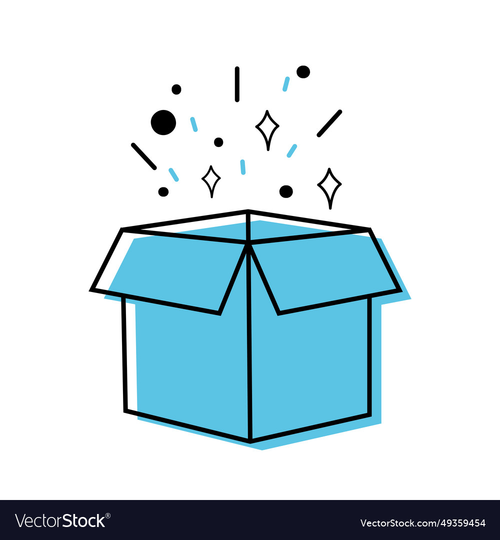 Isolated empty box magic icon