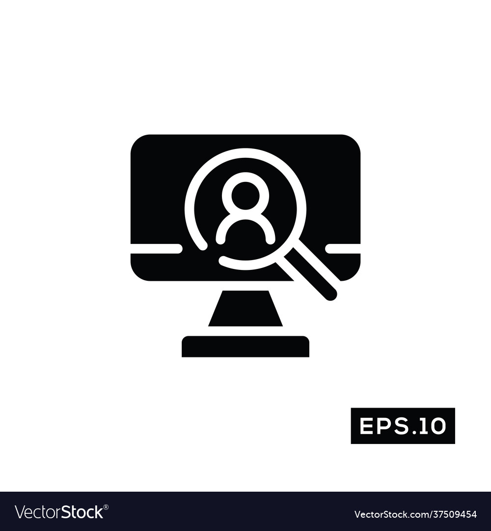 Job recruitment icon find template