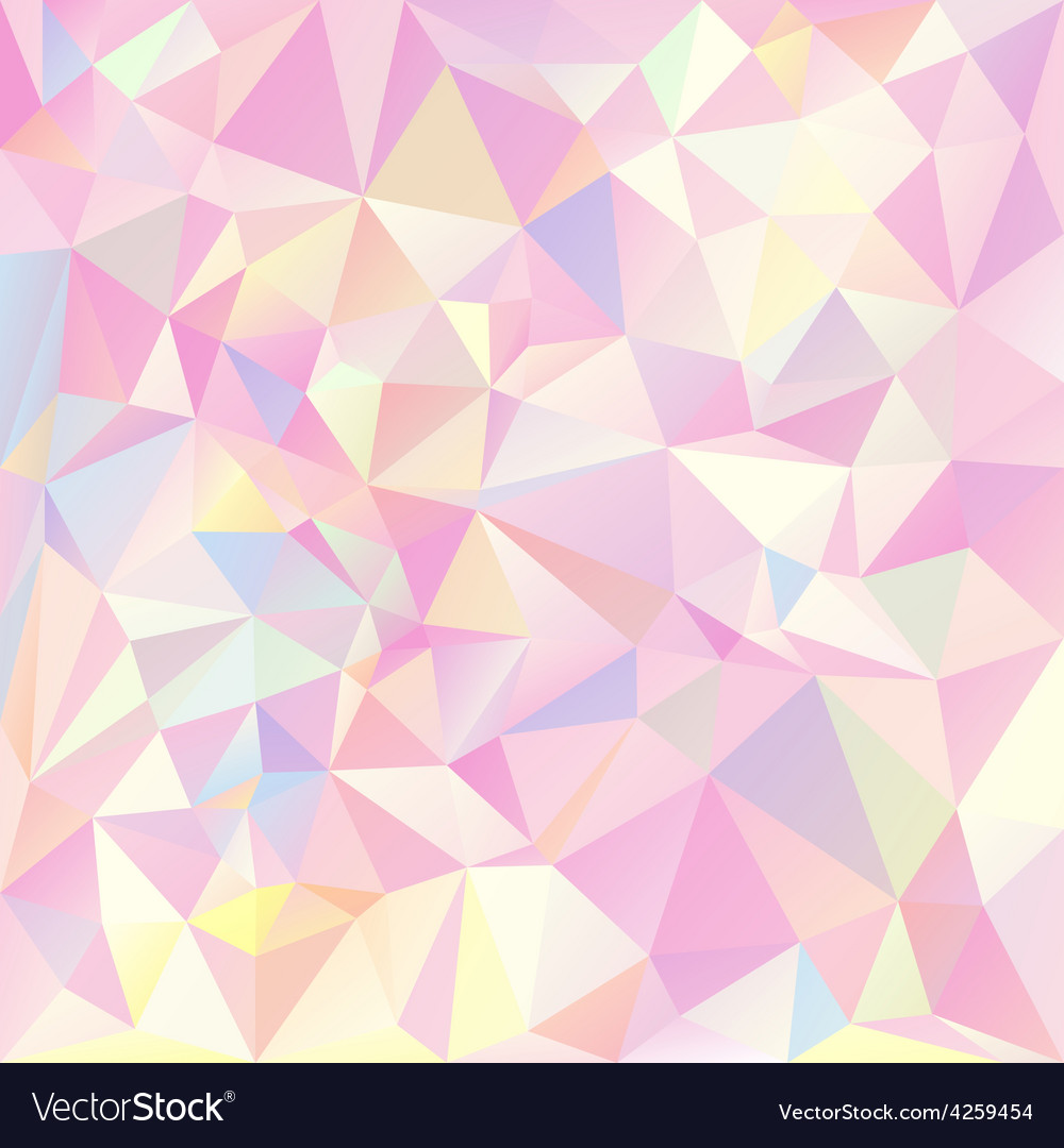 Pink pastel spring polygonal triangular pattern Vector Image