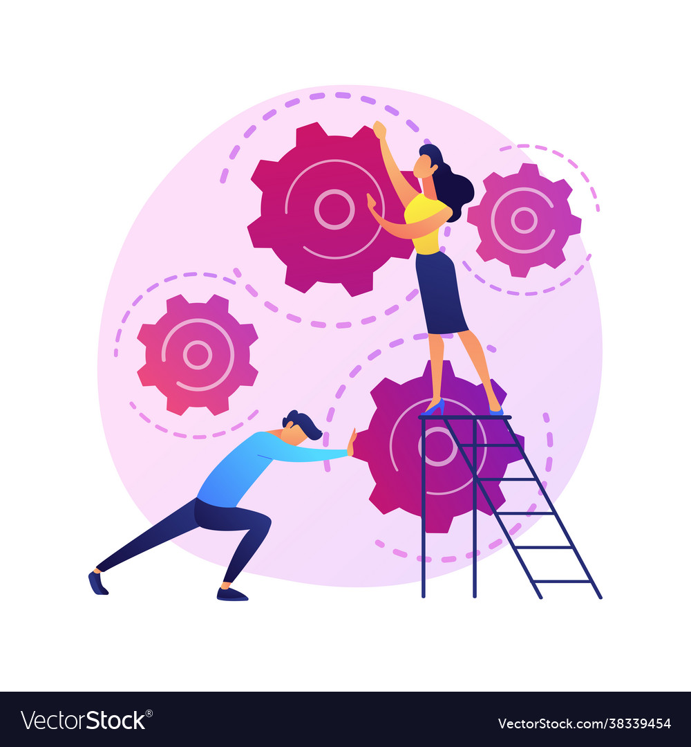 Program settings concept metaphor vector image Program settings concept metaphor