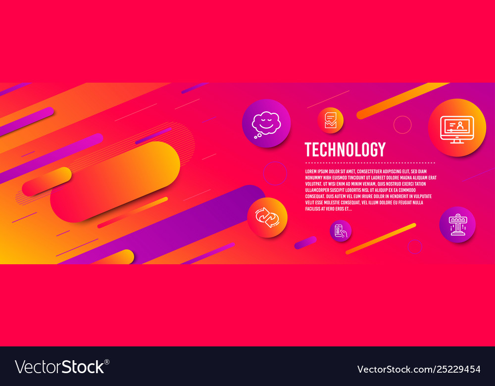 Refresh online video and corrupted file icons set vector image Refresh online video and corrupted file icons set