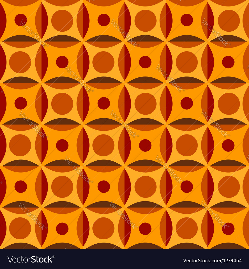 Retro Geometric Orange Pattern