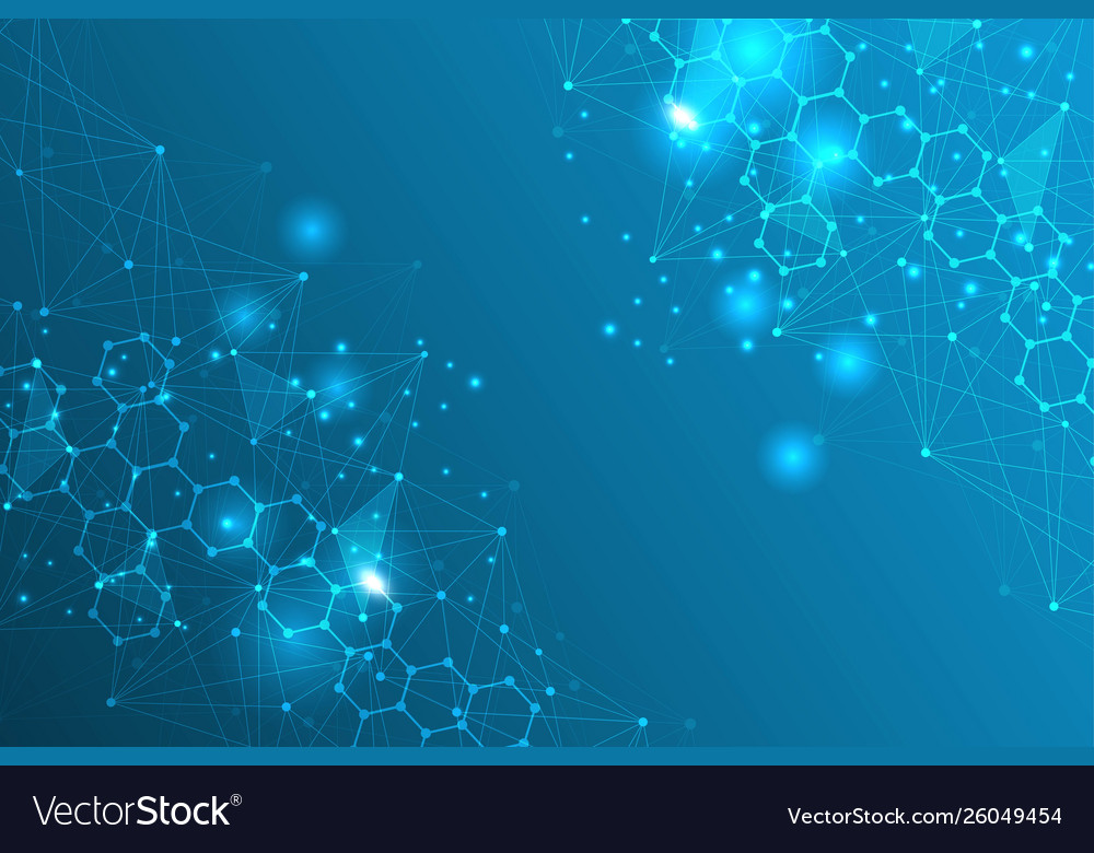 Science network pattern connecting lines and dots vector image Science network pattern connecting lines and dots