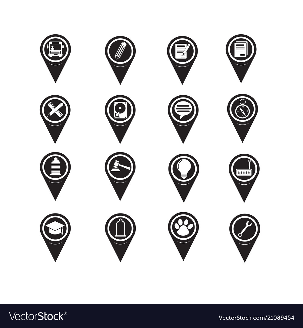 Set von Kartenzeiger-Symbolen für die Website vector image Set von Kartenzeiger-Symbolen für die Website