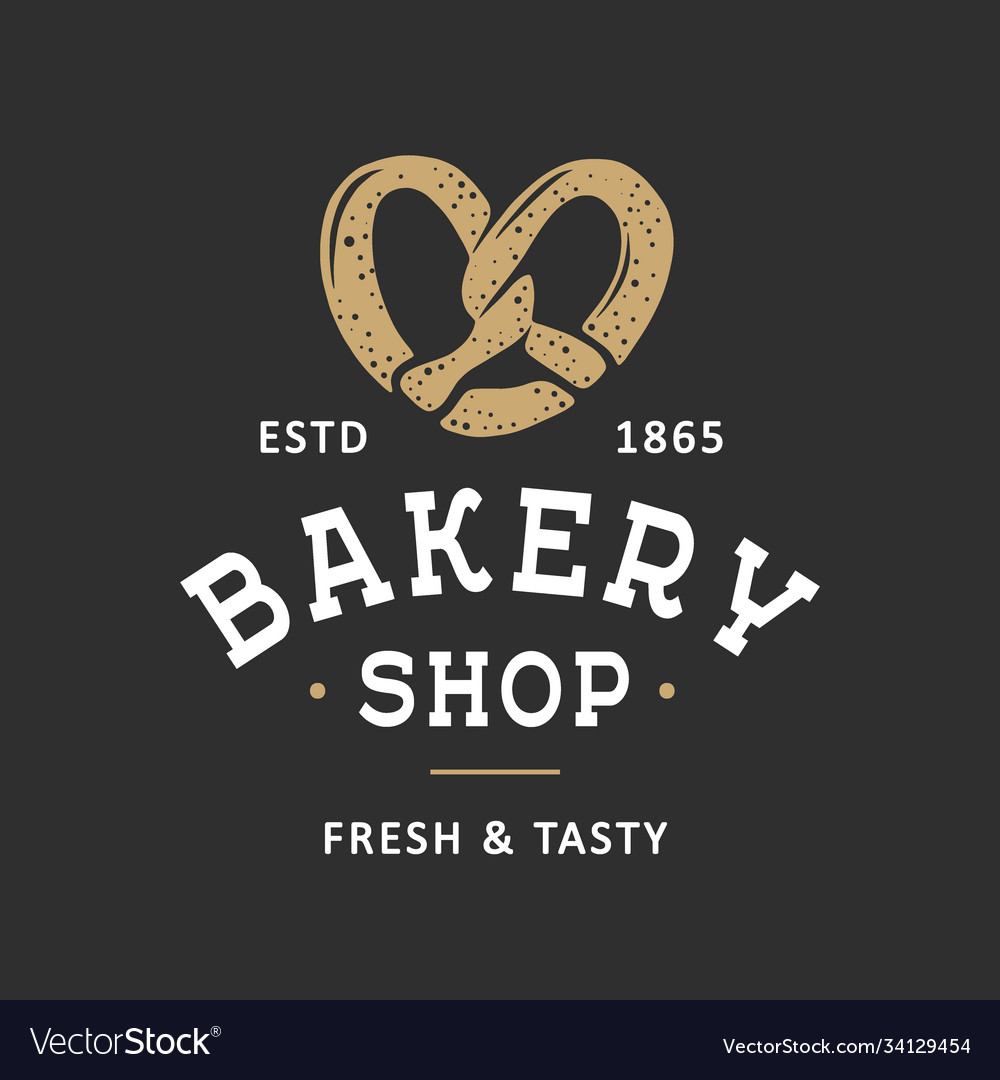 Vintage style bakery shop simple label badge