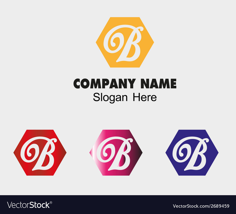 Abstract b logo design template letter