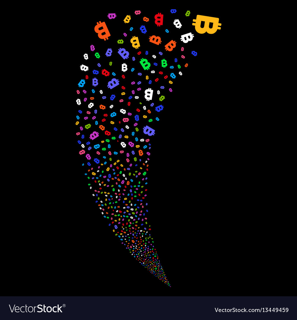 Bitcoin random stream vector image Bitcoin random stream