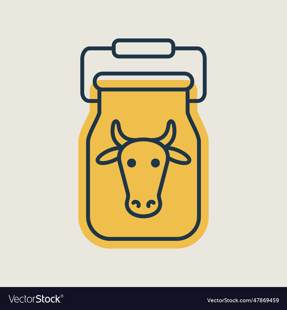 Can container for milk isolated icon farm animal