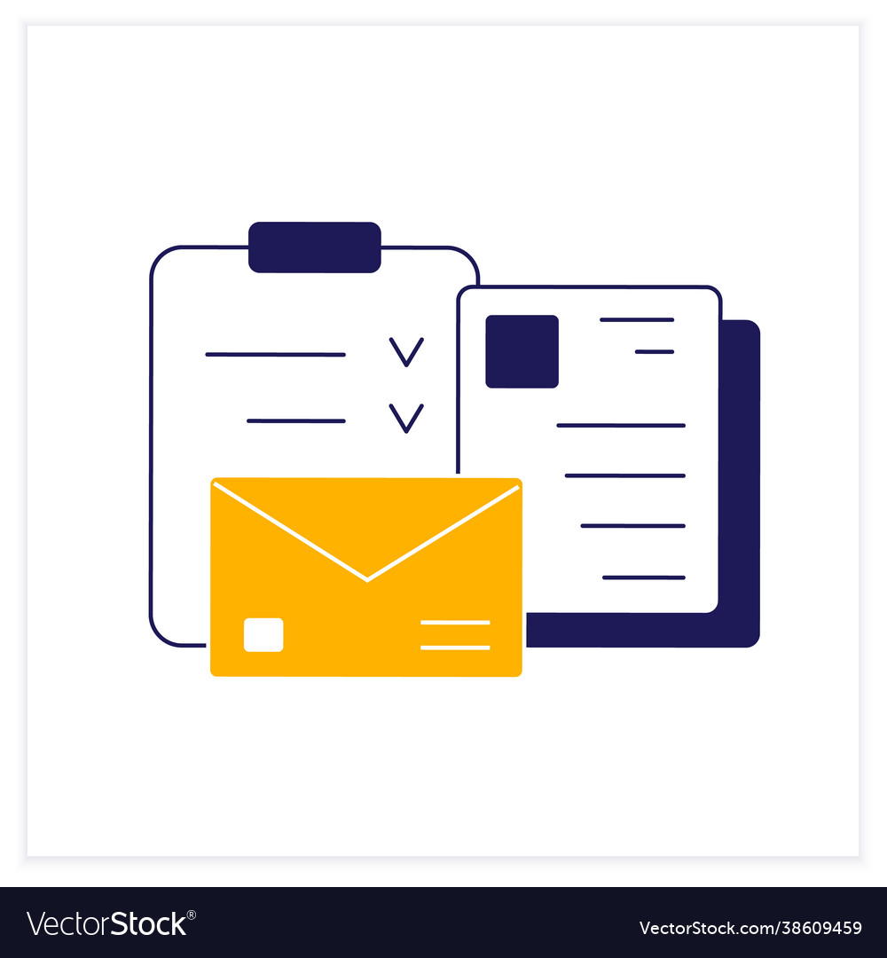 Documentation color icon vector image Documentation color icon