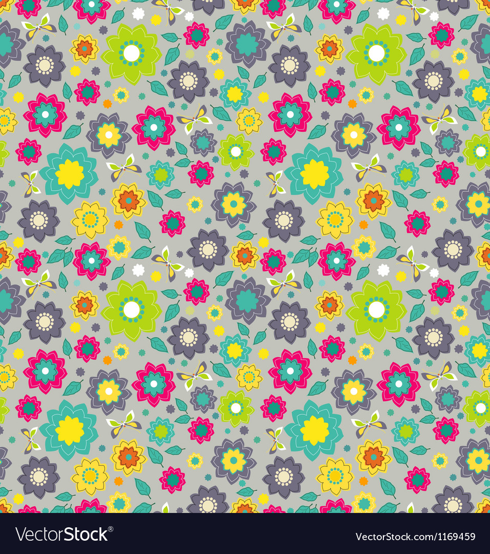 Seamless floral background Royalty Free Vector Image