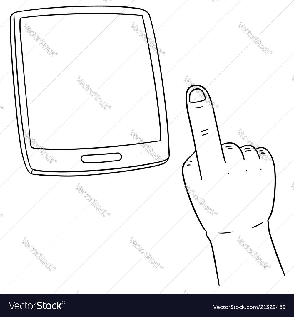 Set of hand using smartphone vector image Set of hand using smartphone