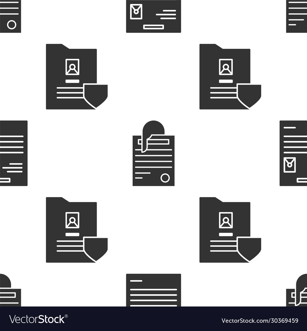 Set personal document file and paper vector image Set personal document file and paper