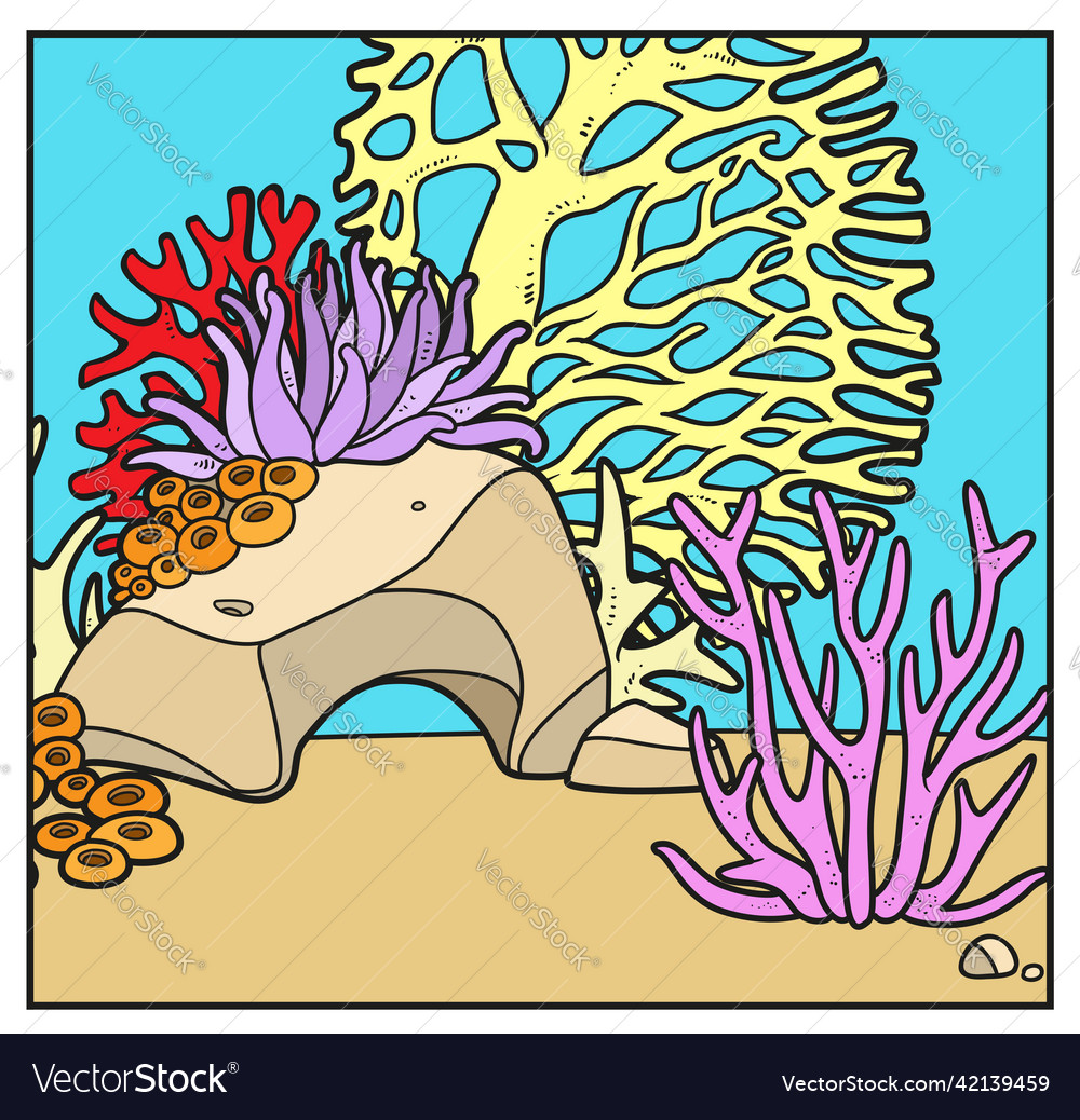 Simple square background of the seabed vector image Simple square background of the seabed